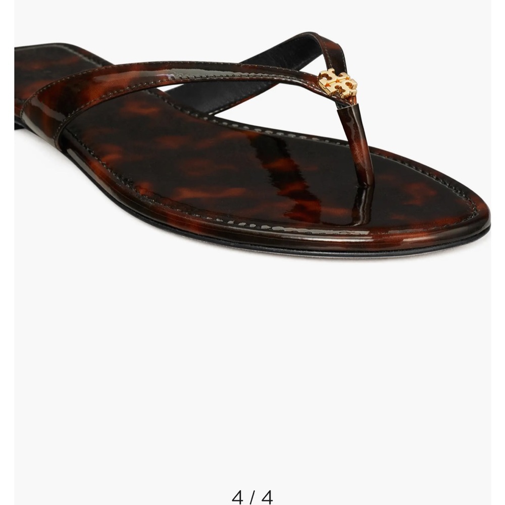 TORY BURCH MILLER TORTOISE FLIP FLOPS NEW
